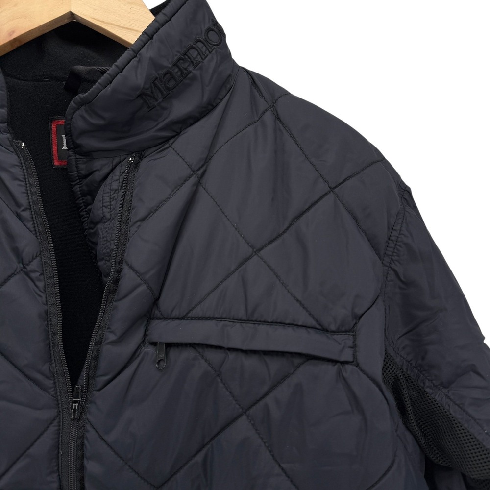 Marmot Polarguard 3D Pullover Womens Small Black Fleece Lined Quilted‎ 3/4 Zip - Picture 2 of 13